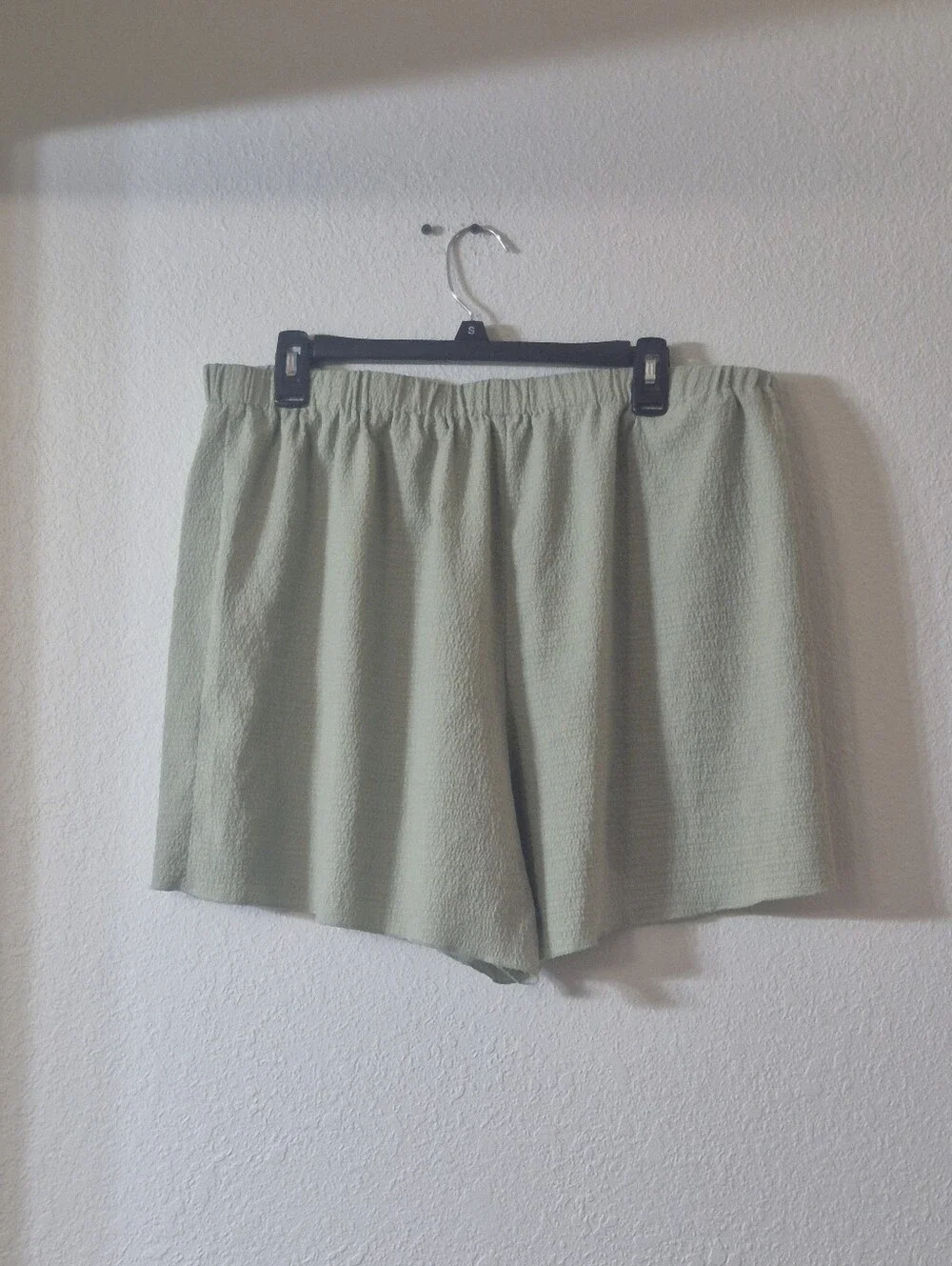 SHEIN Sage Green Ruffled Crop Top and Shorts Set